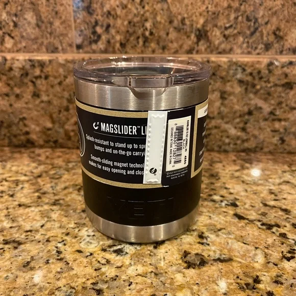 YETI Rambler 10 oz Lowball in Black and Silver - Picture 3 of 6